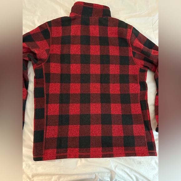North Face red plaid quarter zip - Picture 6 of 6